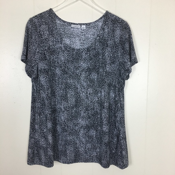 Croft & Barrow Tops - Croft & Barrow Short Sleeve Black And White Top